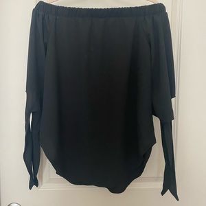 Black off the shoulder top